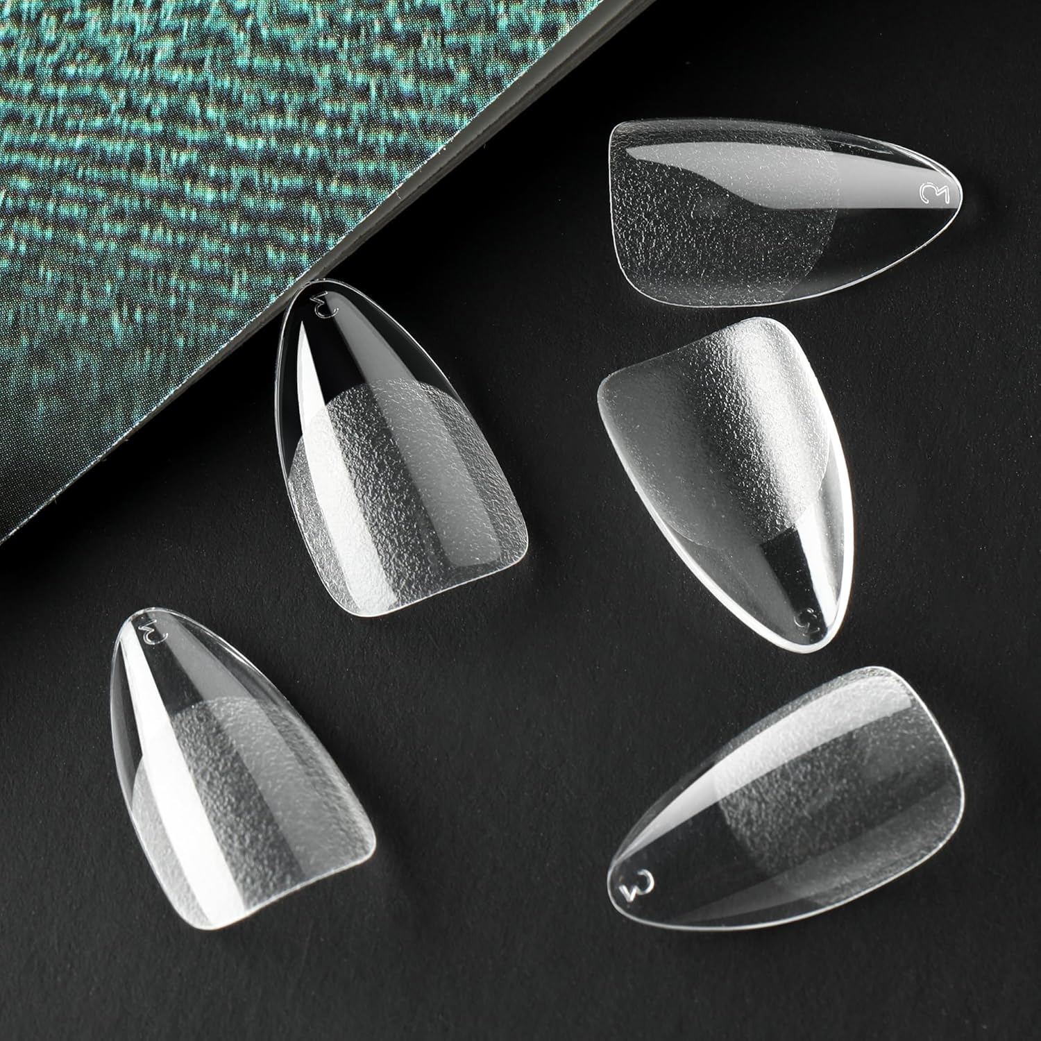 UNA GELLA Short Almond Nail Tips, 312pcs Short Almond Gel Nail Tips Shape Pre Etched Press On Nails Clear Acrylic Fake Nails No C Curve for Full Cover Nails Extension Home Art DIY Salon 12 Sizes-BrightBean Baby