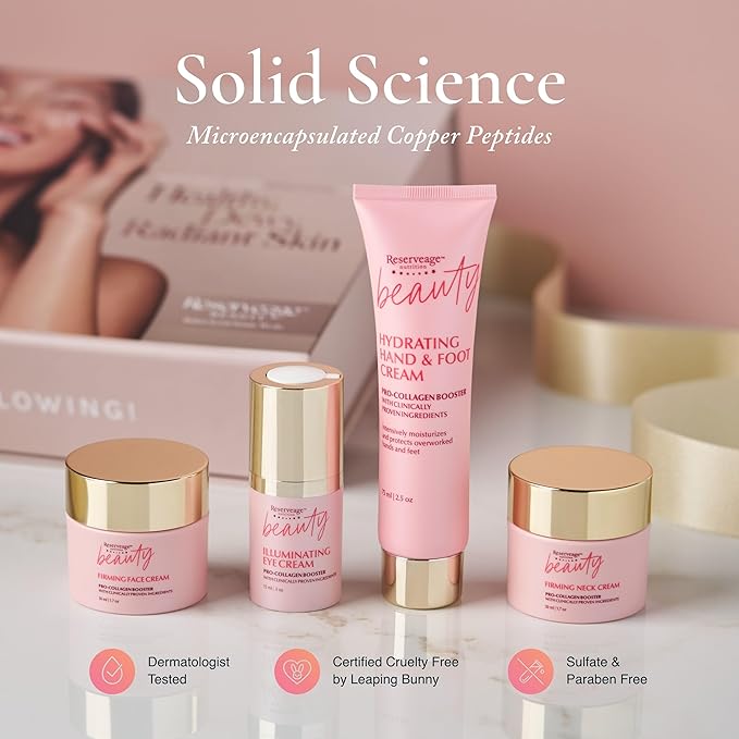 Reserveage Collagen Boosting Skincare Bundle - Includes Age-Defying Face Cream, Eye Cream, Hand & Foot Cream & Neck Cream for Women-BrightBean Baby