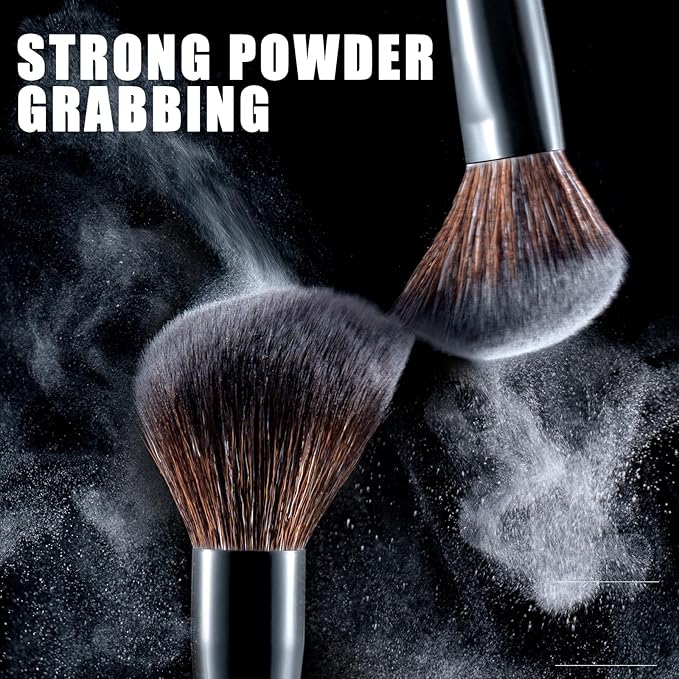 LORYP Black Makeup Brushes Set 21Pcs Powder Blush Foundation Concealer Highlighter Brush Vegan Pro Face and Eye Brush Kit-BrightBean Baby
