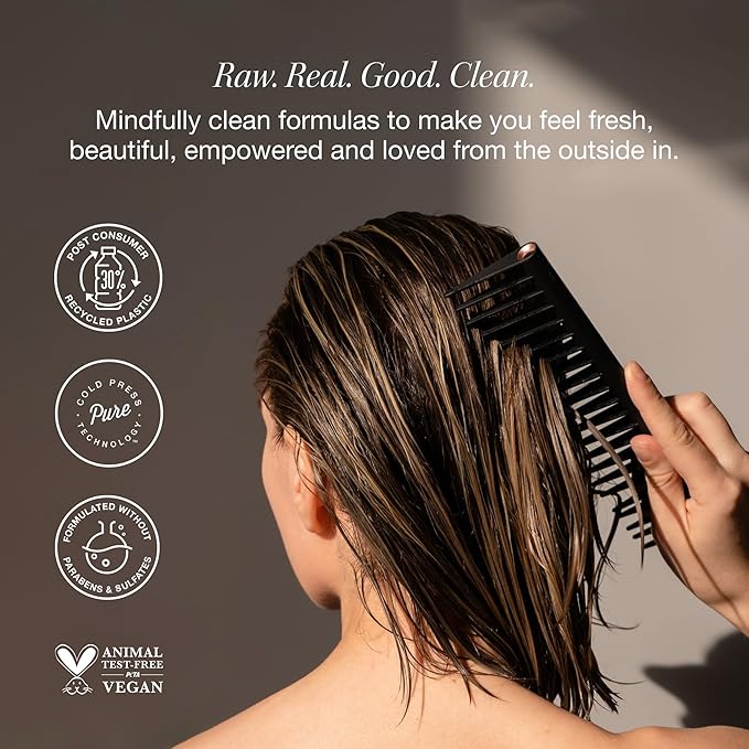 Raw Sugar Scalp Restore Hair Care Bundle, Shampoo and Conditioner Set with Jojoba, Aloe and Niacinamide, Formulated without Sulfates + Parabens-BrightBean Baby