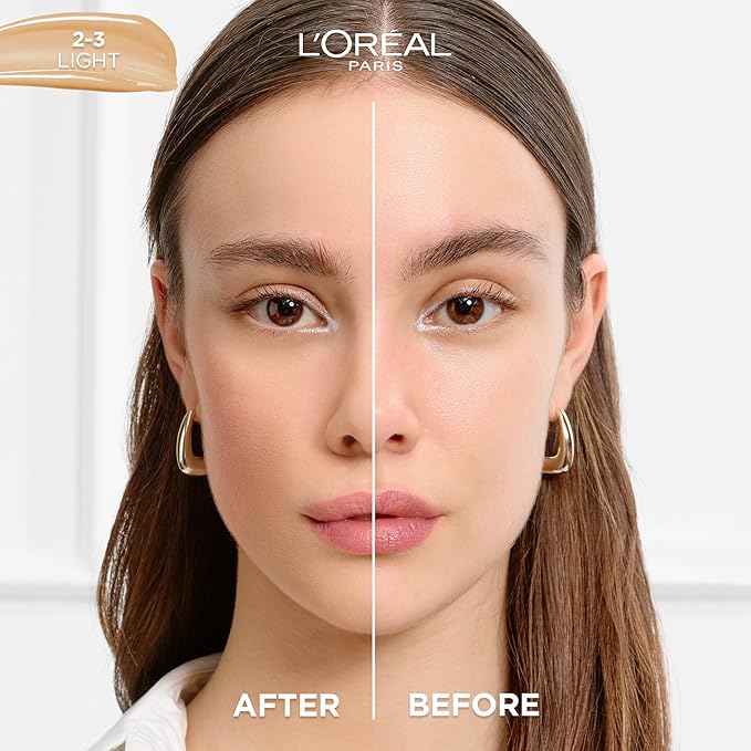 L'Oreal Paris True Match Nude Hyaluronic Tinted Serum Foundation with 1% Hyaluronic acid, Light 2-3, 1 fl. oz.-BrightBean Baby