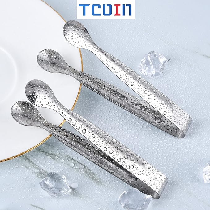Small Serving Tongs,Ice Tongs,Sugar Tongs,Kitchen Tiny Tongs for Appetizers,18 PCS(4.3 Inch)