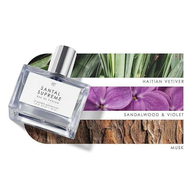Le Monde Gourmand Santal Supreme Eau de Parfum - 1 fl oz (30 ml) - Sandalwood, Violet, Musky Perfume Notes-BrightBean Baby