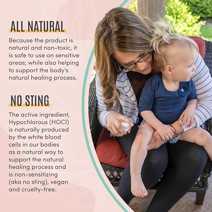 Active Skin Repair Natural, Non-Toxic, No Sting Baby Spray First Aid Safe For Use on Diaper Rash, Baby Acne, Eczema, Cuts, Wounds, Scrapes, and Other Skin Irritations (3 oz. Spray)-BrightBean Baby