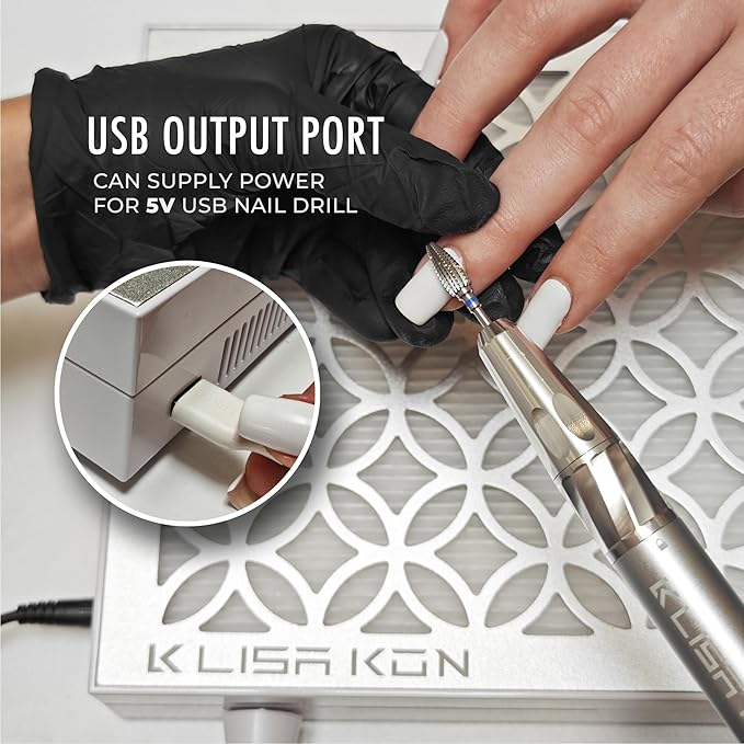 Nail Dust Collector with Reusable Filter, Professional Vacuum Fan Dust Extractor, Powerful & Quiet Nail Tech Dust Suction Machine for Acrylic Gel Nail Polishing, High-End Nail Salon-BrightBean Baby