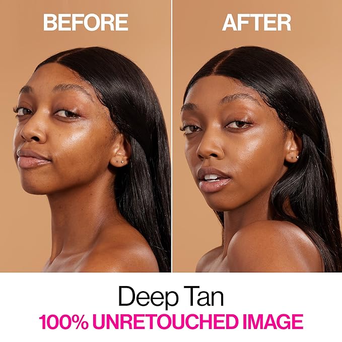 wet n wild Bare Focus Skin Tint, 5% Niacinamide Enriched, Buildable Sheer Lightweight Coverage, Natural Radiant Finish, Hyaluronic & Vitamin Hydration Boost, Cruelty-Free & Vegan - Deep Tan-BrightBean Baby