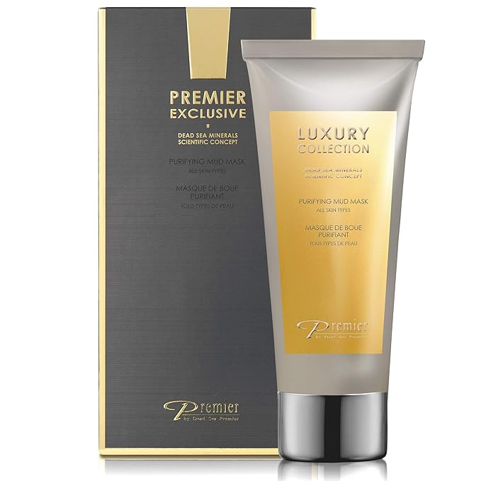 Premier Dead Sea mud mask, anti-aging skin care, pore refining mask, witch hazel, aloe vera gel, minerals, nutrients & antioxidants black face mask for body & facial mask skin care 4.4FL.oz-BrightBean Baby