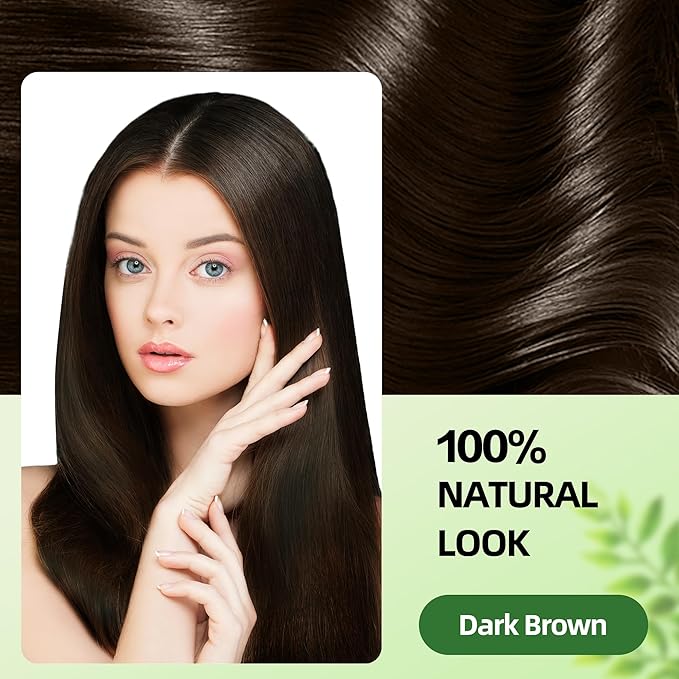 Hair Dye Shampoo 3 in 1 for Gray Hair Coverage,Argan nut Natural Shampoo Hair Dye for Women & Men/Ammonia-Free 500ml(Dark Brown)-BrightBean Baby
