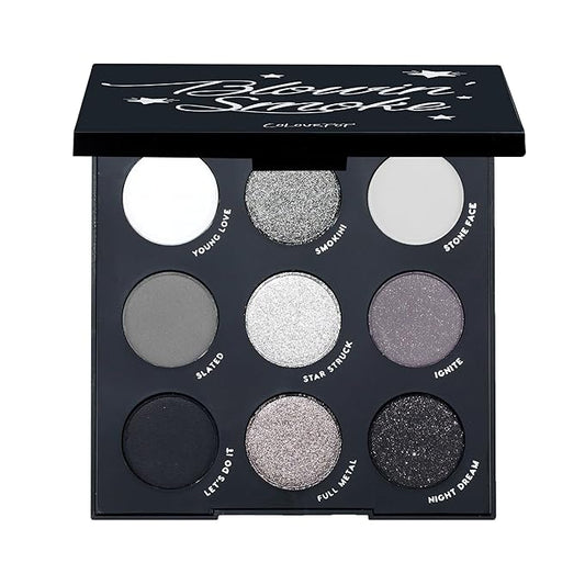 ColourPop Blowin' Smoke Eyeshadow Palette - Silver Eyeshadow and Smokey Eye Eyeshadow Palette with Metallic and Matte Finishes - High-Pigment Eye Makeup with a Long-Wearing Formula (0.3 oz)-BrightBean Baby