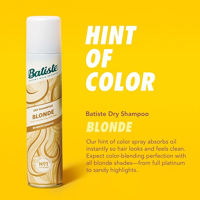 Batiste Dry Shampoo for Blonde Hair, Refresh Hair and Absorb Oil Between Washes, Waterless Shampoo for Added Hair Texture and Body, 5.71 oz-BrightBean Baby