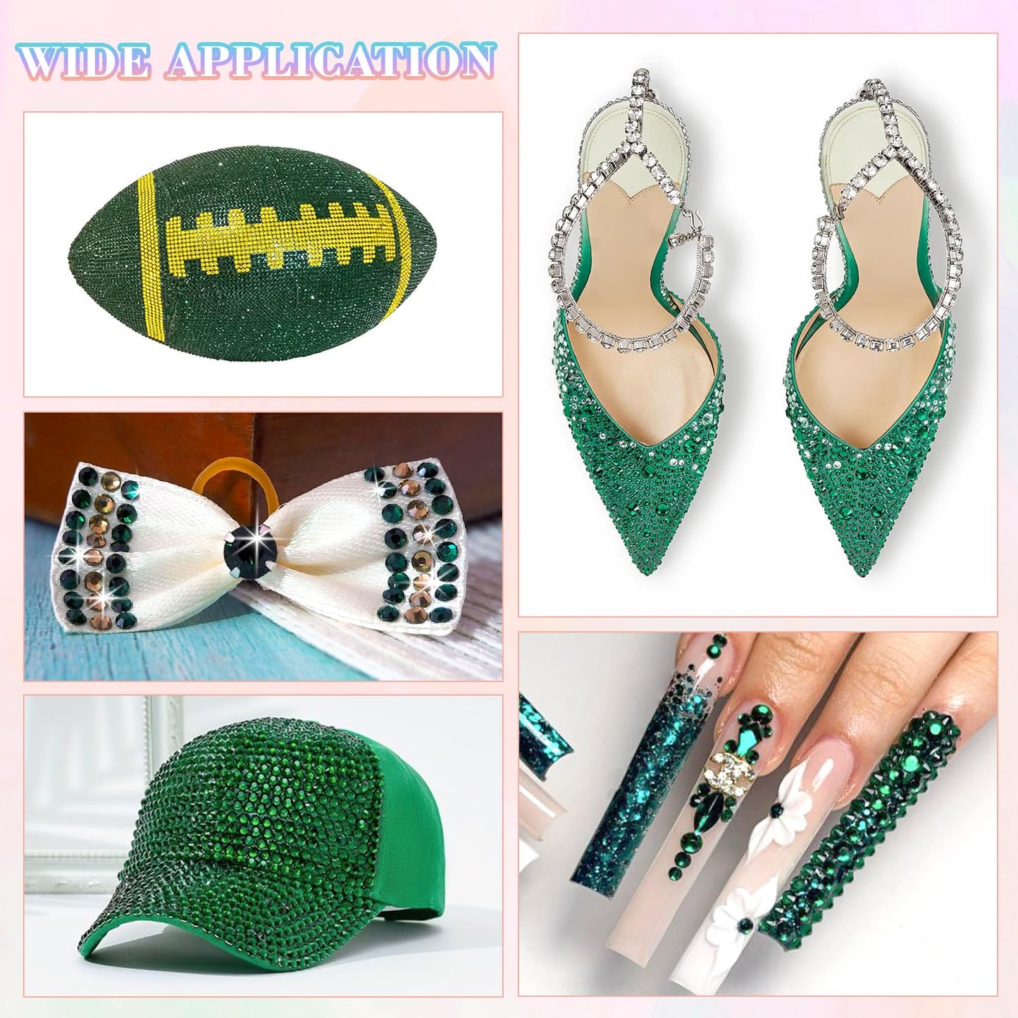 25000Pcs Resin Jelly Rhinestones with Tweezers for Crafting, 2-6mm Mixed Sizes (Dark Green) Non Hotfix Flatback Gems, Bedazzling Crystal for DIY Crafts Clothing Tumblers Mugs Shoes Decor Nail Art-BrightBean Baby