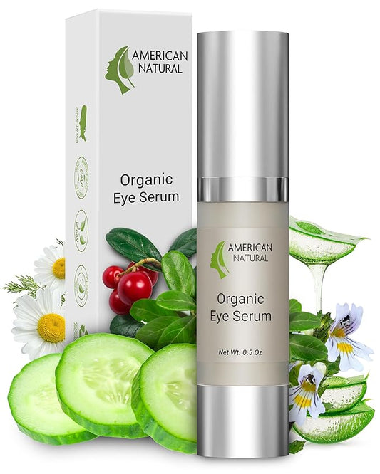Blend Organic Eye Serum For Bags Under Eyes - Dark Eye Circle Remover with Eyebright Extract - Under Eye Serum For Dark Circles and Puffiness - Anti Aging Eye Cream For Women (0.5Oz)-BrightBean Baby