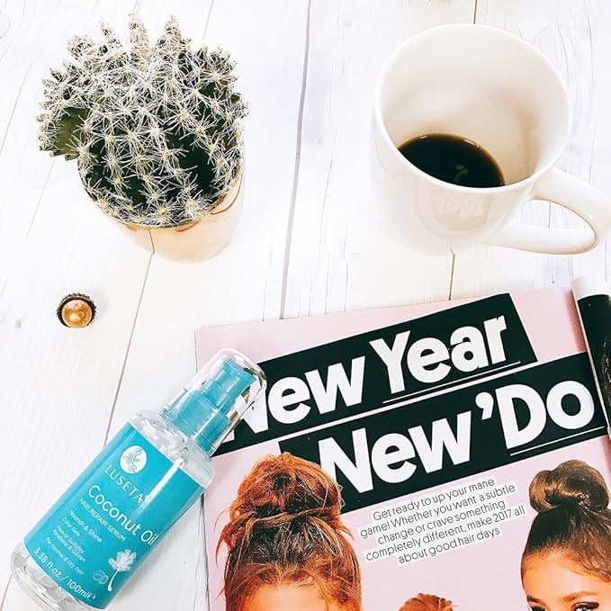 Luseta Hair Oil Hair Repair Serum Coconut Argan Marula Oil Sulfate Free Paraben Free (Coconut Oil)-BrightBean Baby