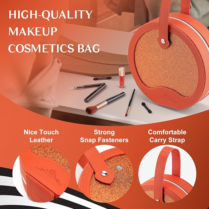 Color Nymph All In One Makeup Kit For Teens With Portable Cosmetics Bag, Multiple Makeups For Begginers As Christmas,New Year,Birthday Gift Included 38-Colors Eyeshadows Lipglosses Brushes(Orange)-BrightBean Baby