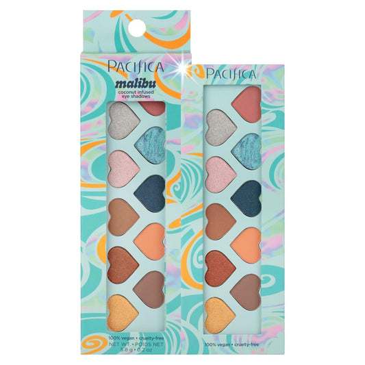 Pacifica Eyeshadow Palette – Malibu Mineral Eyeshadow, Blendable Neutral Shades with Velvet Matte, Shimmer & Metallic, Cocoa Butter Infused, Talc-Free, Vegan & Cruelty-Free, 0.24 oz (10 Shades)-BrightBean Baby