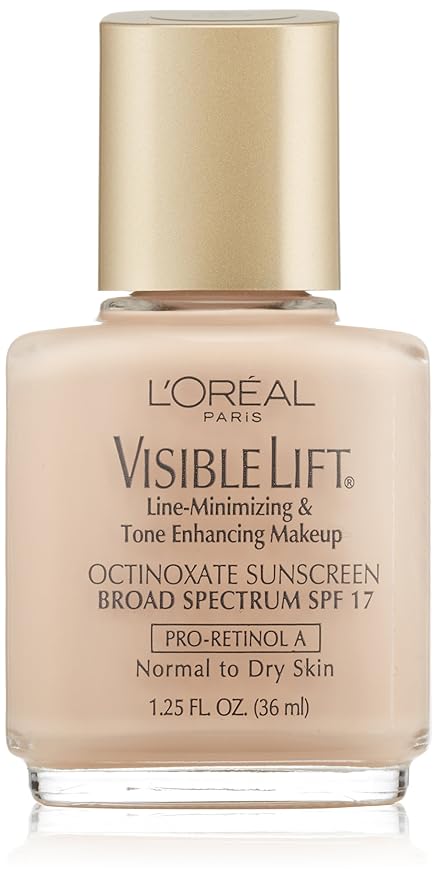 L'oreal Visible Lift Line-minimizing and Tone-enhancing Makeup, Normal/Dry Skin, Pale, 1.25-Fluid Ounce-BrightBean Baby