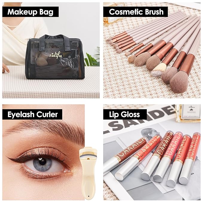 All in One Makeup Kit for Women Full Kit, Travel Makeup Kit, Makeup Gift Set for Women & Girls, Makeup Essential Bundle Include Foundation Eyeshadow Palette Lipstick Eyebrow Pencil Cosmetic Brush Set-BrightBean Baby