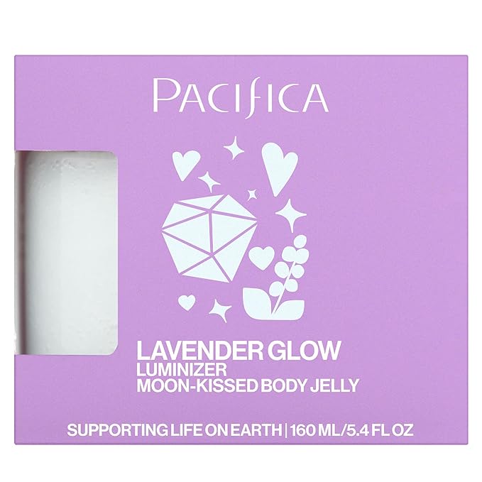 Pacifica Lavender Glow Shimmering Body Jelly – Moon-Kissed Illuminator & Hydrating Body Gel, Lightweight Glow Highlight with Lavender & Vanilla, Clean Beauty, Vegan, Cruelty-Free, 6 oz-BrightBean Baby