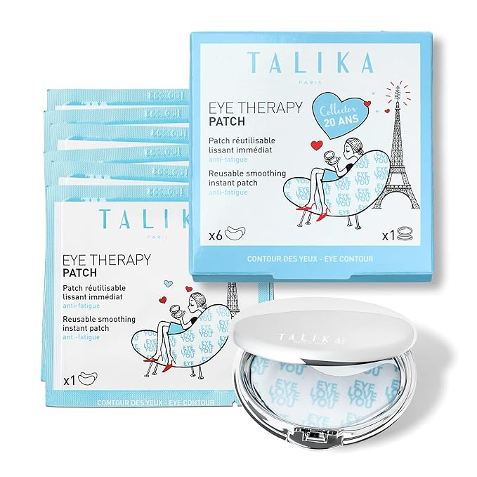 Talika Eye Therapy Patch - Instant Smoothing Eye Patches - Mask For Dark Circles & Tired Eyes - 6 Pairs Reusable & Travel Case-BrightBean Baby