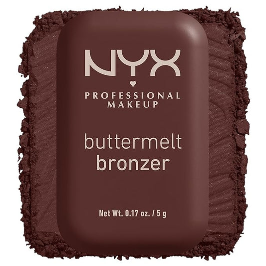 NYX PROFESSIONAL MAKEUP Matte Buttermelt Bronzer, Longwear Face Makeup with Up to 12 Hours of Wear, Vegan Formula - Butta Than U-BrightBean Baby
