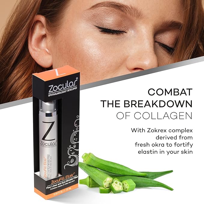 Zocufill Elixir Eye Gel and Face Serum - Eye Bags Treatment for Women and Men - Reduce the Appearance of Dark Circles, Puffy Eyes, Fine Lines and Wrinkles-BrightBean Baby