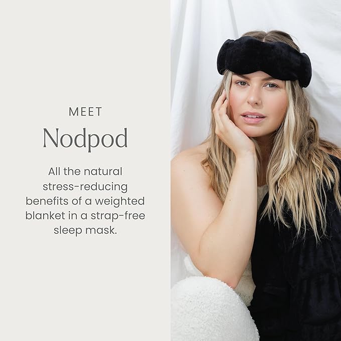 Nodpod Gentle Pressure Sleep Mask | Patented Light Blocking Design for Sleeping, Traveling & Relaxation - Black Onyx-BrightBean Baby