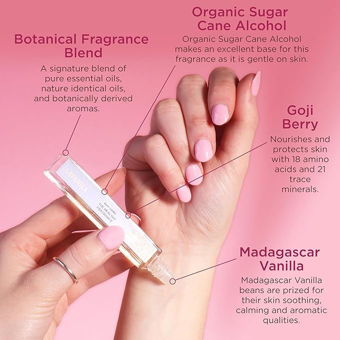 Lavanila Pure Vanilla Perfume Set for Women (1.7 Fl Oz + 10ml Roller-Ball) - Pure Madagascar Vanilla Fragrance, Clean and Natural Eau de Parfum Made In USA-BrightBean Baby