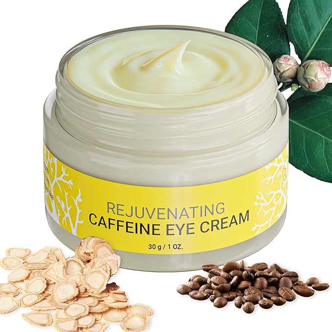 Doppeltree Caffeine Under Eye Cream Anti Aging Men and Women, for Wrinkles, Puffy Eyes and Dark Circles - Brightening & Firming, Minimize Bags, Puffiness and Fine Lines-BrightBean Baby