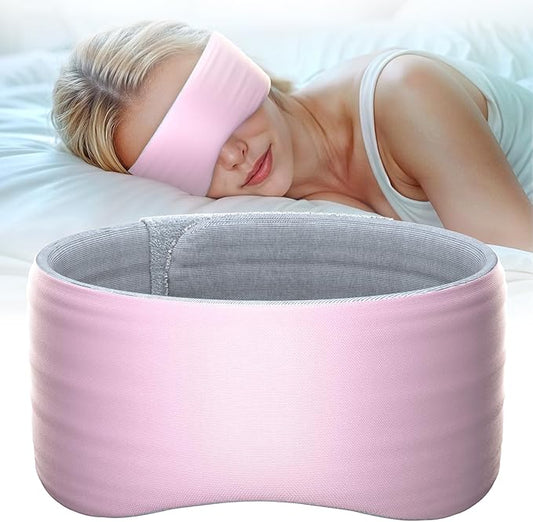 Sleep Mask, Eye Mask for Sleeping, Upgrade Ultra-Soft Blackout Eye Cover for Women Men, Wider Adjustable Strap for Side Sleeper, Travel, Nap, Yoga, Relief Eye, Pink-BrightBean Baby
