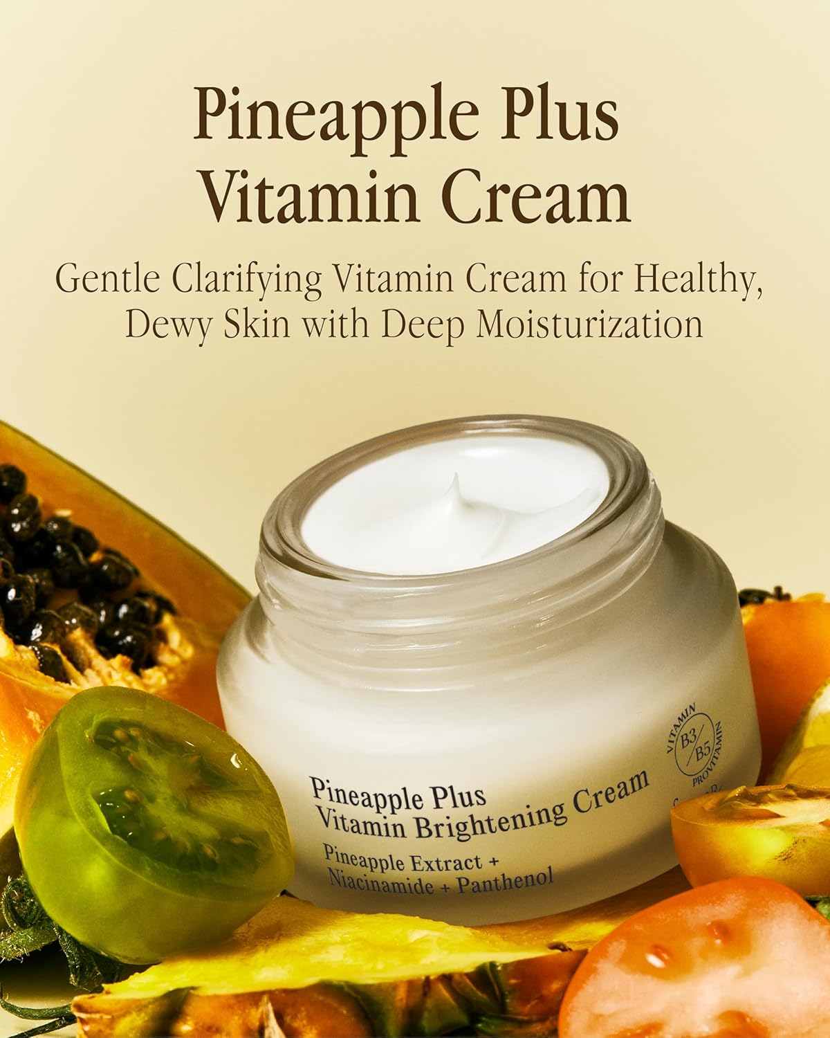 Farm Rx Pineapple Plus Vitamin Cream (1.7fl oz) - Clear Blemishes for Even Skin Tone. Korean Skin Care Moisturizer. Niacinamide, Vitamin C Derivative, AHA. Vegan.-BrightBean Baby