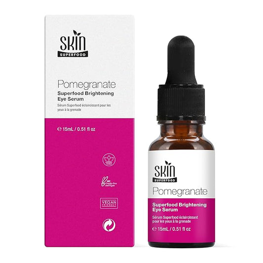 Pomegranate Superfood Brightening Oily Eye Serum 100% Natural and Vegan 0.53 Fl Oz (15ml)-BrightBean Baby