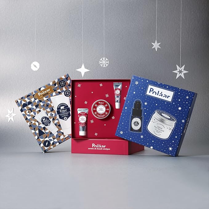 Polåar - The Genuine Lapland Cream with 3 Arctic Berries Gift Set - Hand Cream + Face Cream + Lip Balm - 3 Natural Moisturizing Skin Care - Vegan, Cruelty Free, Made in France-BrightBean Baby