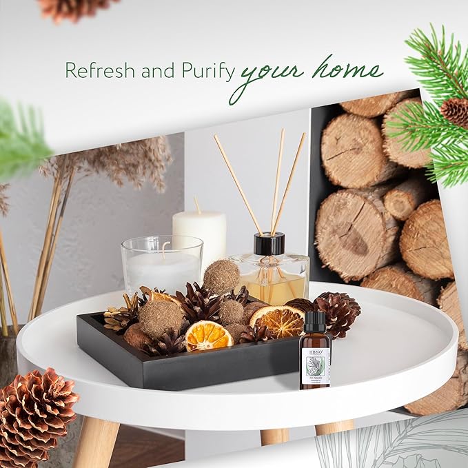 HBNO Fir Needle Essential Oil - 1 oz (30ml) Travel Size - Natural Fir Needle Oil - Perfect for Cleaning, Aromatherapy, DIY, Soap & Diffuser-BrightBean Baby