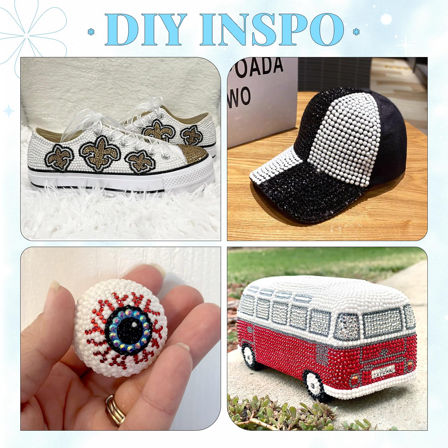 6000Pcs Resin Rhinestones for Bedazzling with 3Pcs B7000 Jewelry Glue, 1 Box White Flatback Rhinestones for Crafting Crafts DIY, Crystals Gems for Clothing Shoes Tumblers Nail Art Makeup-BrightBean Baby