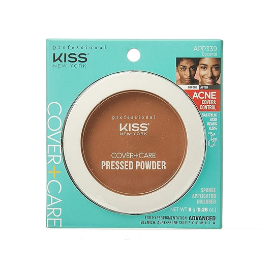 KISS Cover and Care Acne Control Pressed Powder Shine Free Face Light Weight Makeup Setting Powder - APP339 (Coconut)-BrightBean Baby