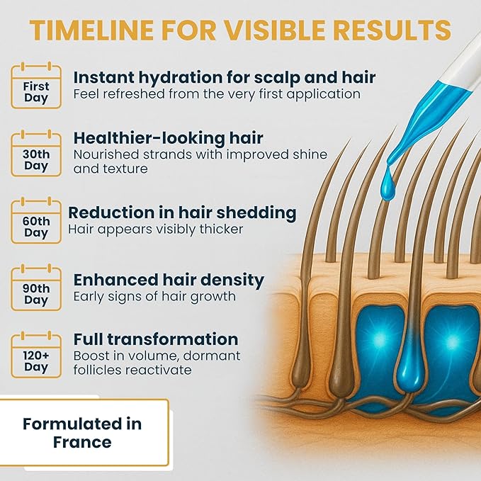 Copper Peptide Serum for Hair Growth - Caffeine, Niacinamide, Rosemary Oil, Saw Palmetto Hair Density Serum, Topical Tripeptide Scalp Care for Hair Thinning, Women & Men 1 fl oz-BrightBean Baby