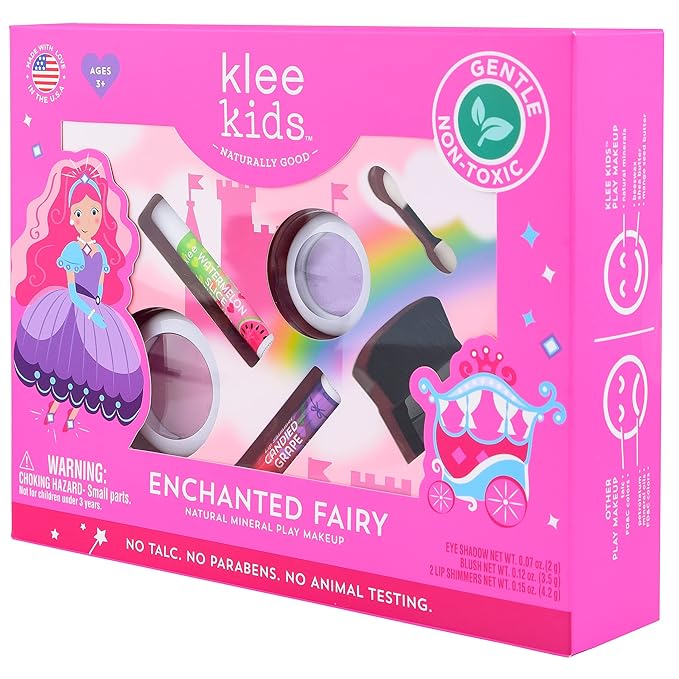 Klee Naturals Luna Star Naturals Klee Kids 4 PC Makeup Up Kits with Compacts (Enchanted Fairy) (Enchanted Fairy)-BrightBean Baby