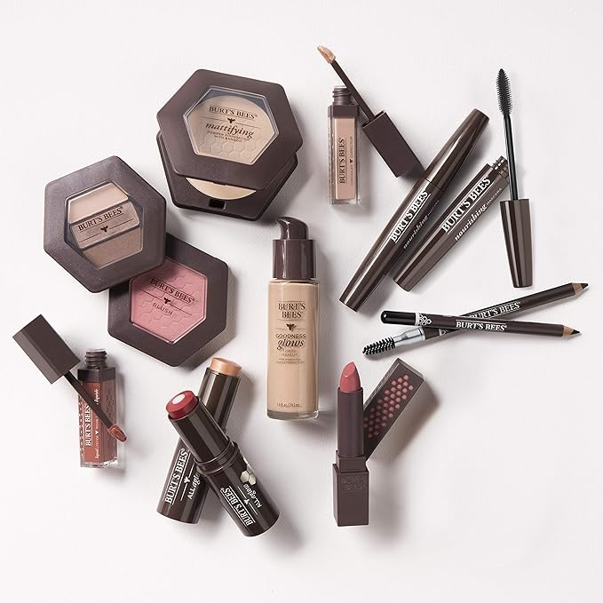 Burts Bees 100% Natural Mattifying Powder Foundation, Nutmeg - 0.3 Ounce (Pack of 2)-BrightBean Baby