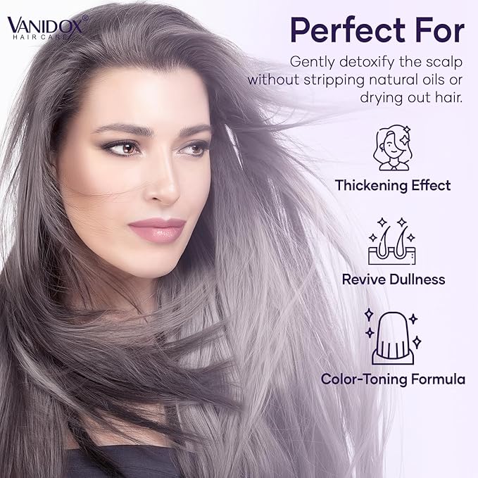 Brass Toning Purple Shampoo for Grey and Silver Hair, Infused with Purple Pigment, Sulfate Free Shampoo for Gray and Silver Hair (16 fl oz)-BrightBean Baby