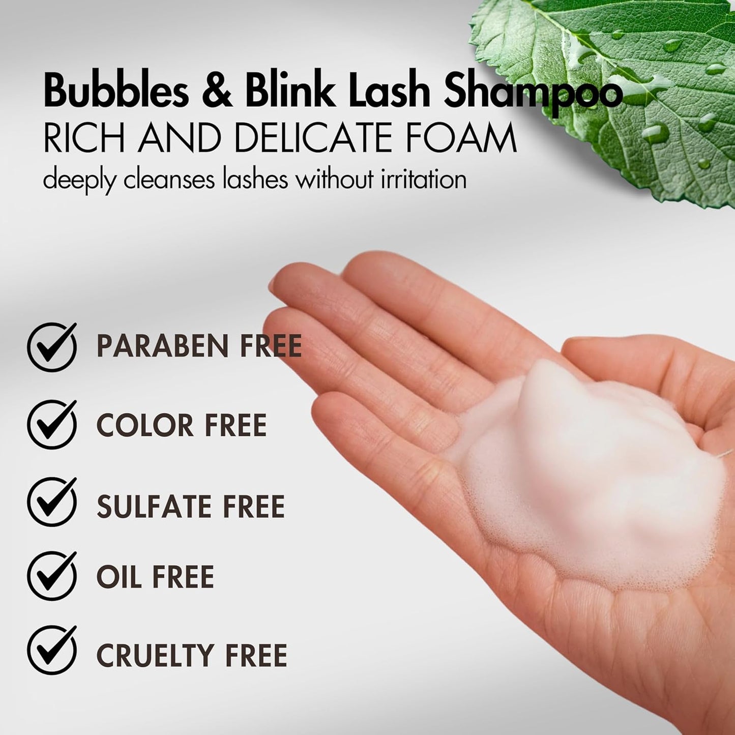 Gazelle Lash Shampoo with Brush – Gentle, Oil-Free Foaming Eyelash Extension Cleanser & DIY Lashes – Lash Cleaning Kit Removes Makeup, Dirt & Oil – No Irritation, No Burning – Salon & Home Use-BrightBean Baby