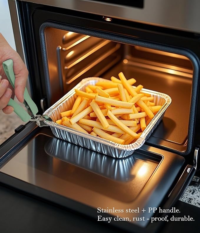 Stainless Steel Anti-Scalding Hot Bowl Dish Plate Gripper Clips Tongs Clamp Holder for Moving Hot Plate or Bowls with Food Out from Instant Pot Microwave Oven (2, Green,Pink)