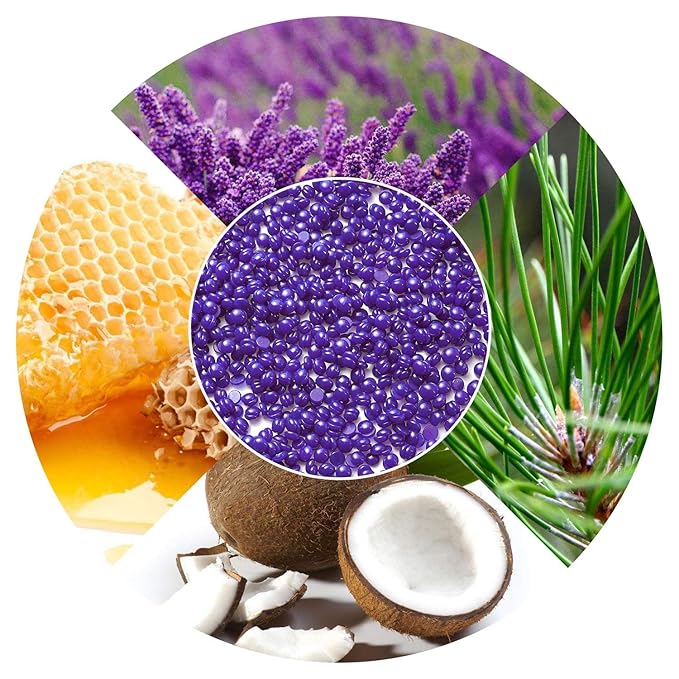 Hard Wax Beads for Hair Removal, Wax Beans for Sensitive Skin, 10 Oz/bag (Lavander), Ideal for Brazilian Waxing, Pearl Wax for Eyebrow, Bikini, Legs At Home-BrightBean Baby