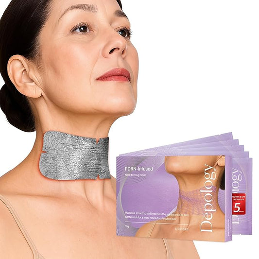 depology Tightening and Lifting Neck Wrinkle Patches with Cream, PDRN Deep Collagen Neck Mask, Firming Patch with PDRN、Collagen and Niacinamide Cream-BrightBean Baby