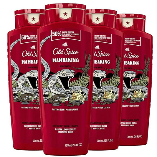 Old Spice Body Wash for Men, MambaKing, 24 oz (Pack of 4)-BrightBean Baby