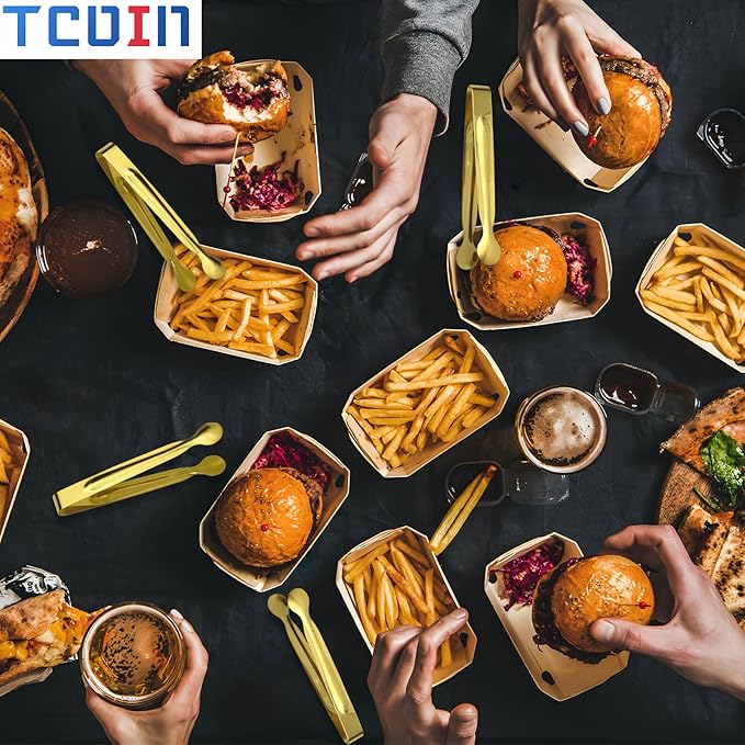 Small Serving Tongs,Ice Tongs,Sugar Tongs,Kitchen Tiny Tongs for Appetizers,Golden,12 PCS(6.3 Inch)