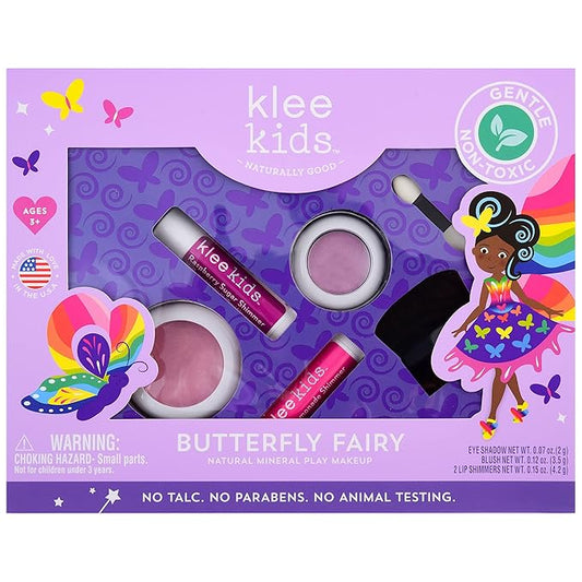 Klee Naturals Luna Star Naturals Klee Kids 4 PC Makeup Up Kits with Compacts (Butterfly Fairy)-BrightBean Baby