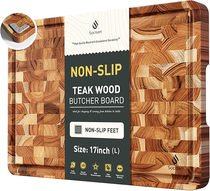 Cutting Boards for Kitchen Non Slip Wood Juice Groove Chopping Board Kitchen Essential House Warming Hostess Host Gift Serving Tray for Christmas Wedding Birthday Anniversary Pink