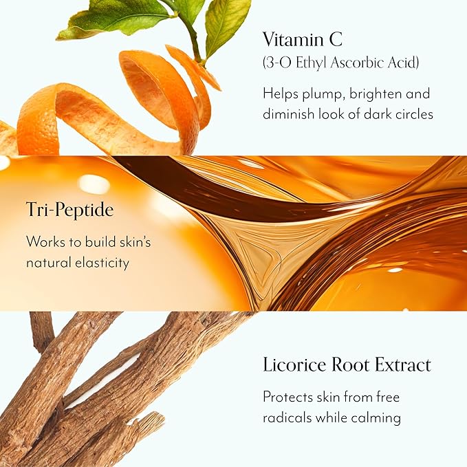 Bliss Bright Idea Vitamin C Eye Cream - Brighten & Hydrate Anti-Aging Treatment, Reduces Fine Lines, Boosts Collagen & Firms, 3-O-Ethyl Ascorbic Acid, Tri-Peptide & Licorice Root, 0.5fl oz-BrightBean Baby