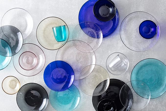 Fortessa Los Cabos Glass Dinnerware Collection, Salad Plate (Set of 4), 8 Inch, Pink