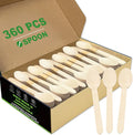 Disposable Wooden Spoons – 360 Pcs Wooden Compostable Spoons, Biodegradable Eco-Friendly Utensils Alternative to Plastic Cutlery for Parties, Weddings, Events & Camping